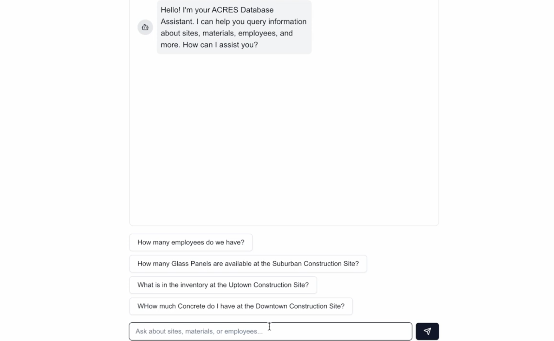AI Chatbot Interface
